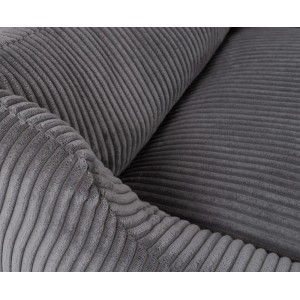 Detailansicht: Graues Knuffelwuff Hundebett Olivia Cord XXL (120x85cm).