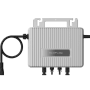 ECOFLOW Stream Mikro-Wechselrichter 800W für Balkonkraftwerk mit Anschlusskabel und Solar-Verlängerungen.