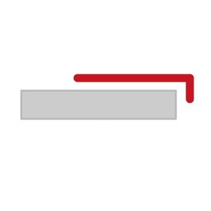 Sarei L-Profil Protection 14 Alu Natur, 125cm, zur Abdeckung und Schutz vor Witterungseinflüssen.