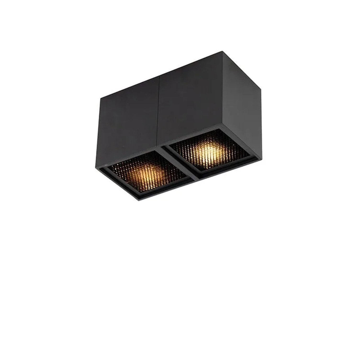 QAZQA DesignSpot Schwarz 2 Flammig Qubo Honey
