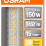 Osram R7S LED Leuchtmittel, Röhrenform, 19W, dimmbar, warmweiß. Energiesparende Lampe für Wohnräume.