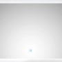 Rechteckiger LED-Lichtspiegel 140x60 cm mit Touch-Bedienung und neutralweißem Licht.