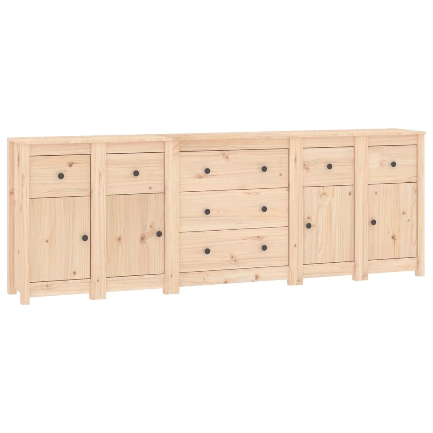 vidaXL Sideboard 230x35x80 cm Massivholz Kiefer 3114094 günstig online kaufen
