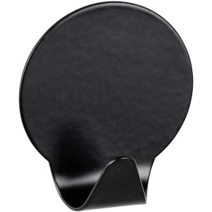 Schwarzer, selbstklebender Wenko Edelstahl-Rundhaken (2er-Set) für Bad, Küche & Haushalt.