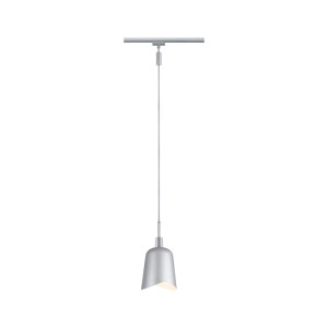 Paulmann Alvaro Pendelleuchte mit mattem Chrom-Schirm für URail LED-Schienensysteme, Ø 14,4 cm.