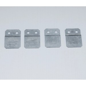 4er-Set Gabiona Clips zur Befestigung von Gabionen-Bank Auflagen.