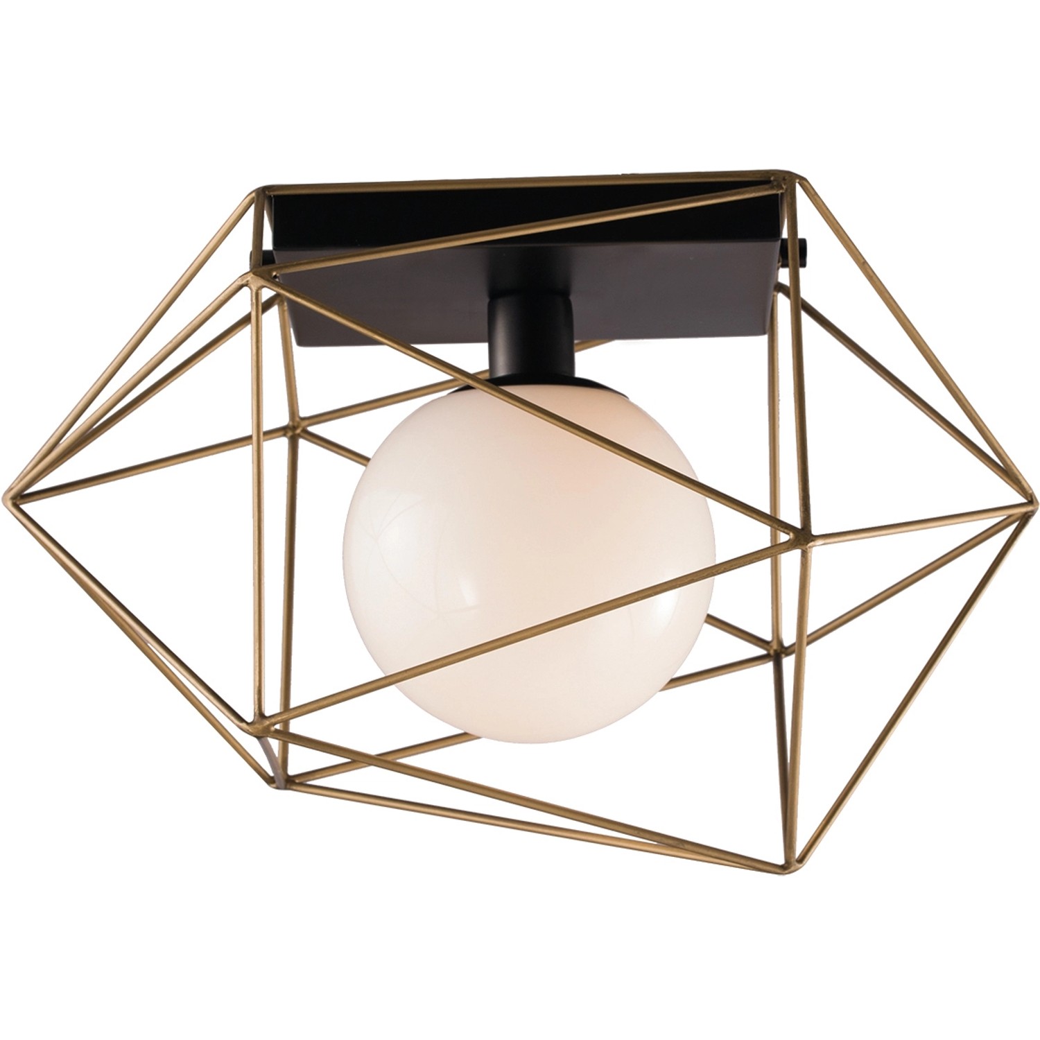 Luce Design Deckenleuchte Abraxas 1-flammig Gold-Schwarz 29,5 cm x 40,5 cm