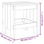 vidaXL Gartenhocker 2er Set aus Douglasienholz, 40x36x45 cm, ideal als Sitzhocker für Terrasse und Balkon.