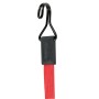 Rotes Master Lock Gummi-Spannseil (60cm) mit schwarzen Haken. Ideal zum Sichern von Lasten.