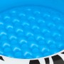 Bestway Planschbecken Safari Sun mit Zebra-Muster und blauem, weichem Boden.
