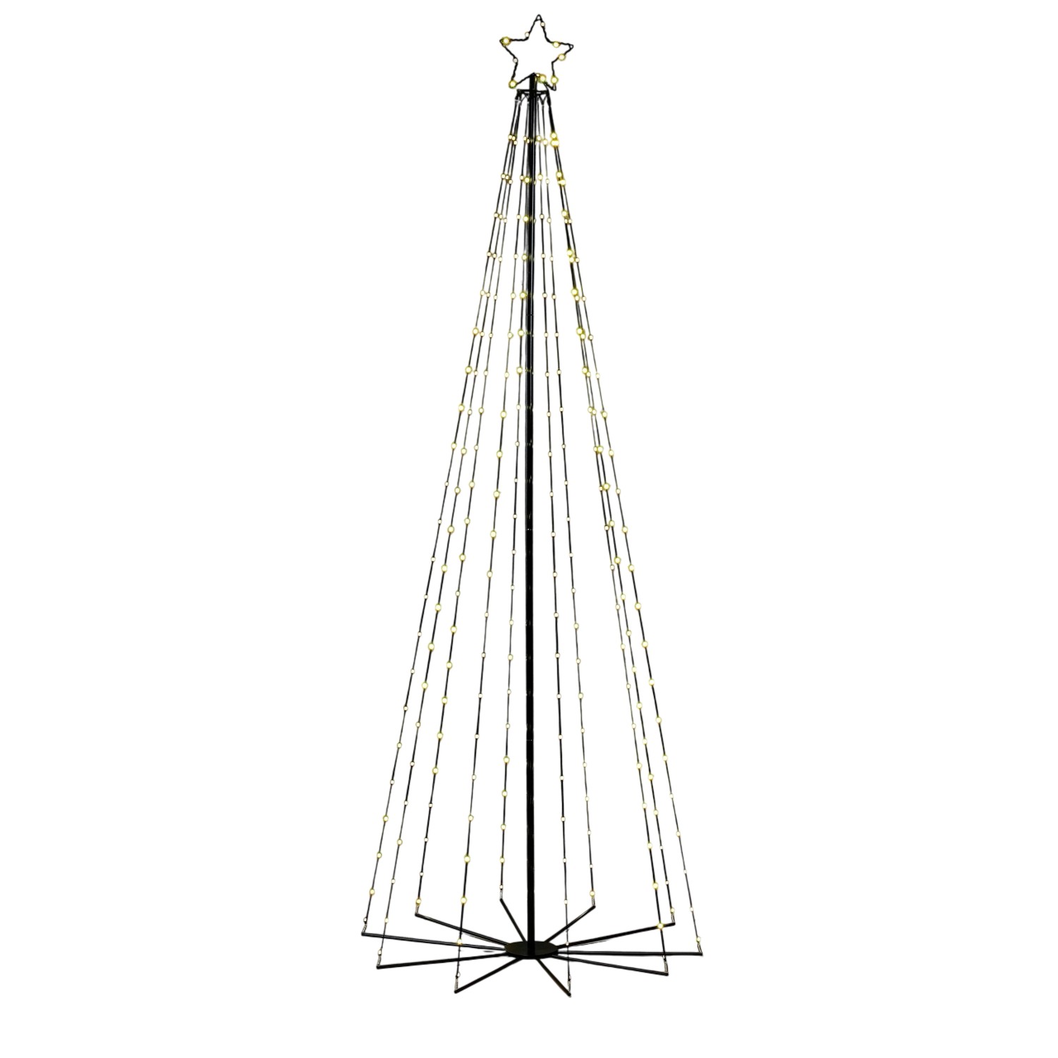 Luca Lighting Outdoor-Baum 290 LED Warm Weiß 300 cm Schwarz günstig online kaufen