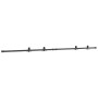 vidaXL Schiebetürbeschlag Set 213cm, Karbonstahl, für Schranktüren.
