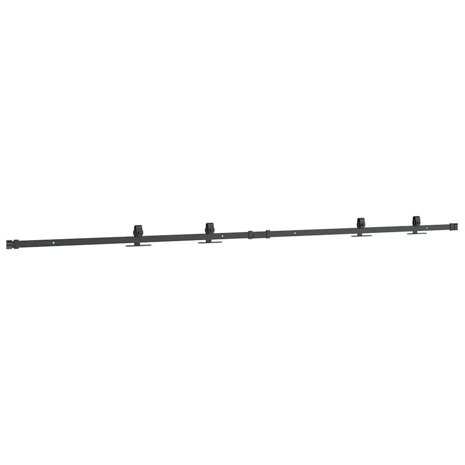 vidaXL Schiebetürbeschlag Set 213cm, Karbonstahl, für Schranktüren.