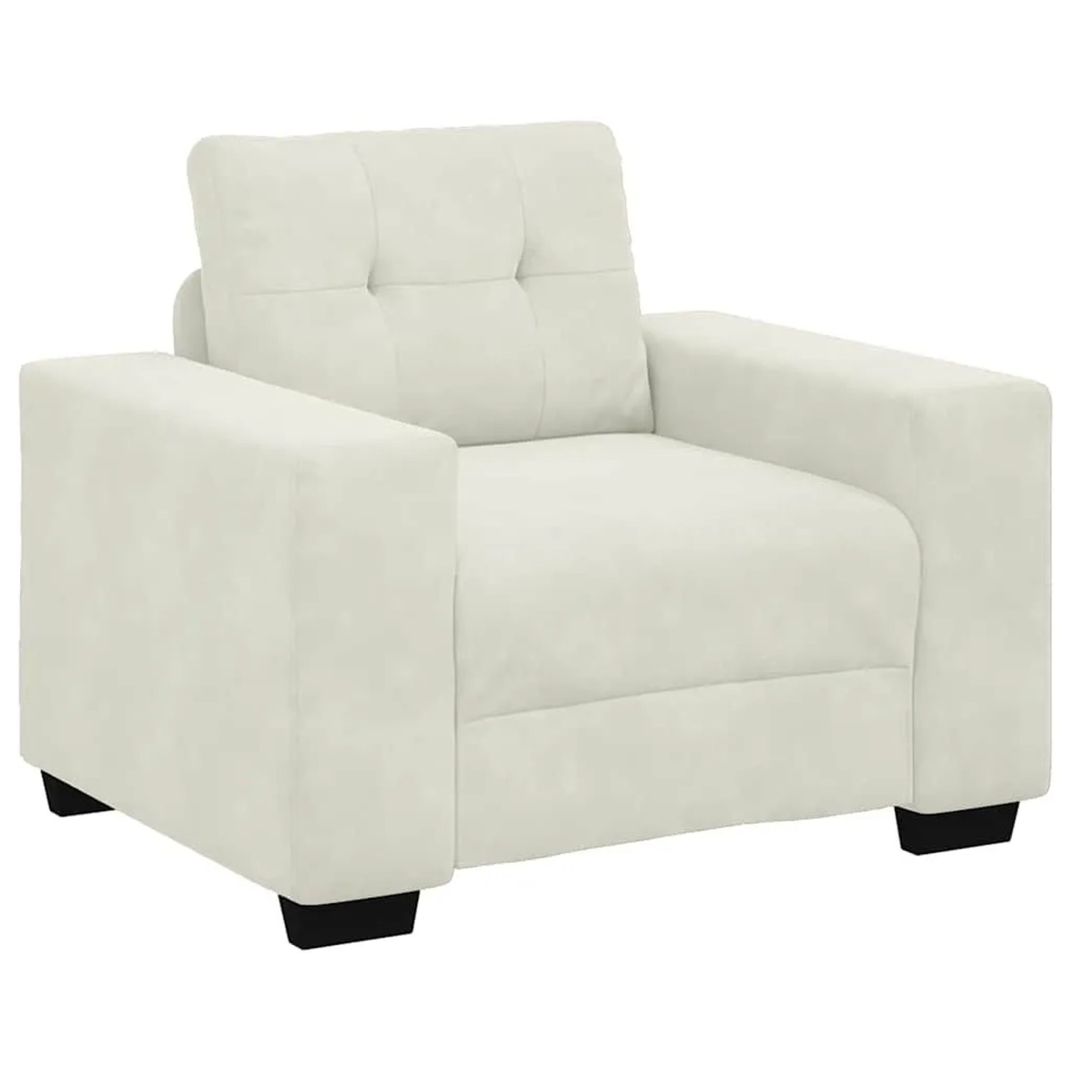 vidaXL Sessel Creme 100x78x80 cm Samt 4105106