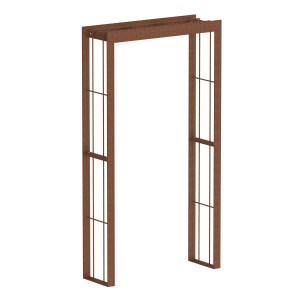 Unbeschichteter Eleo Rosenbogen Savona aus Stahl, 230x124x37cm, für Kletterpflanzen im Garten.