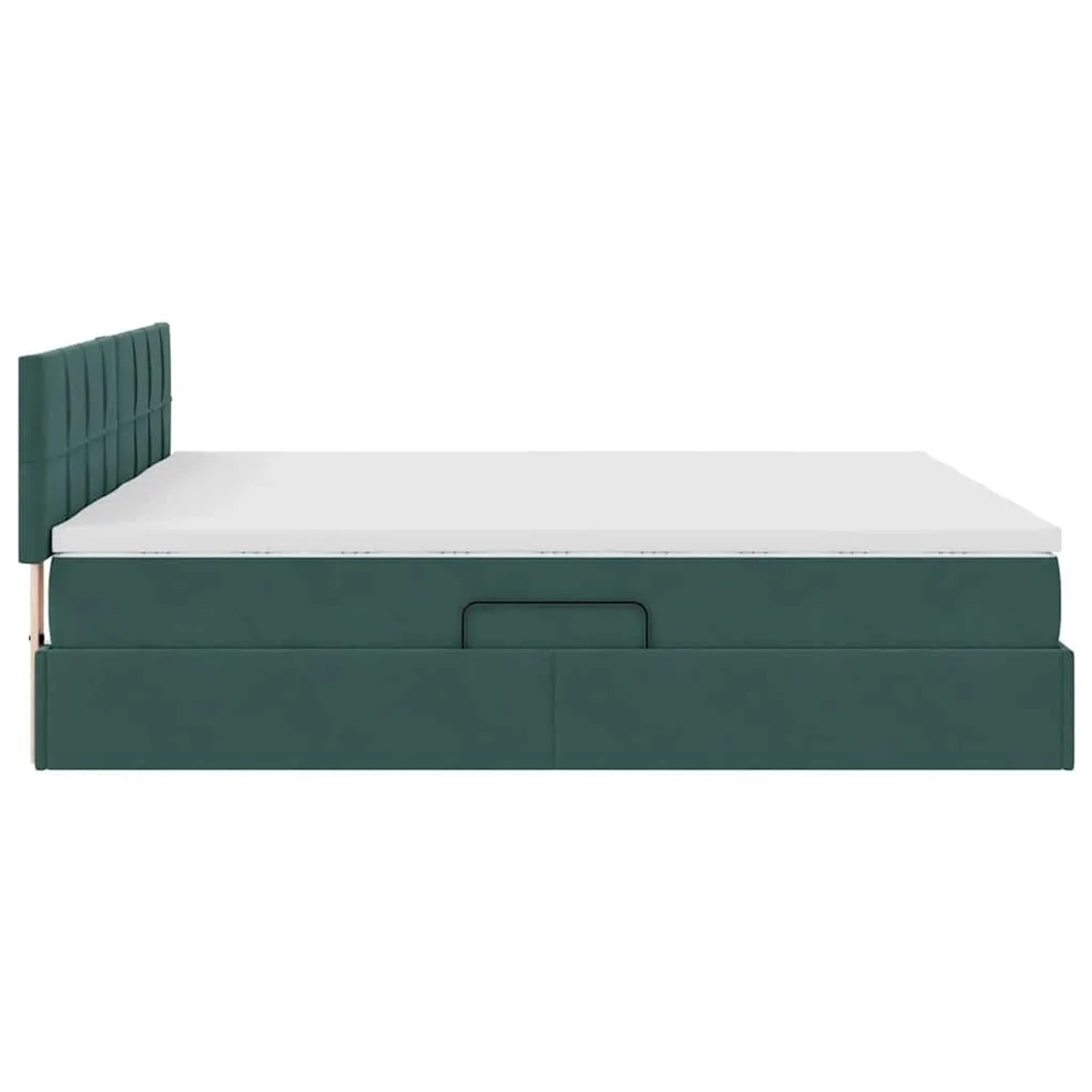 vidaXL Bett mit LED-Lichtleisten Dunkelgrün 200 x 200 cm Samt 3371618_13
