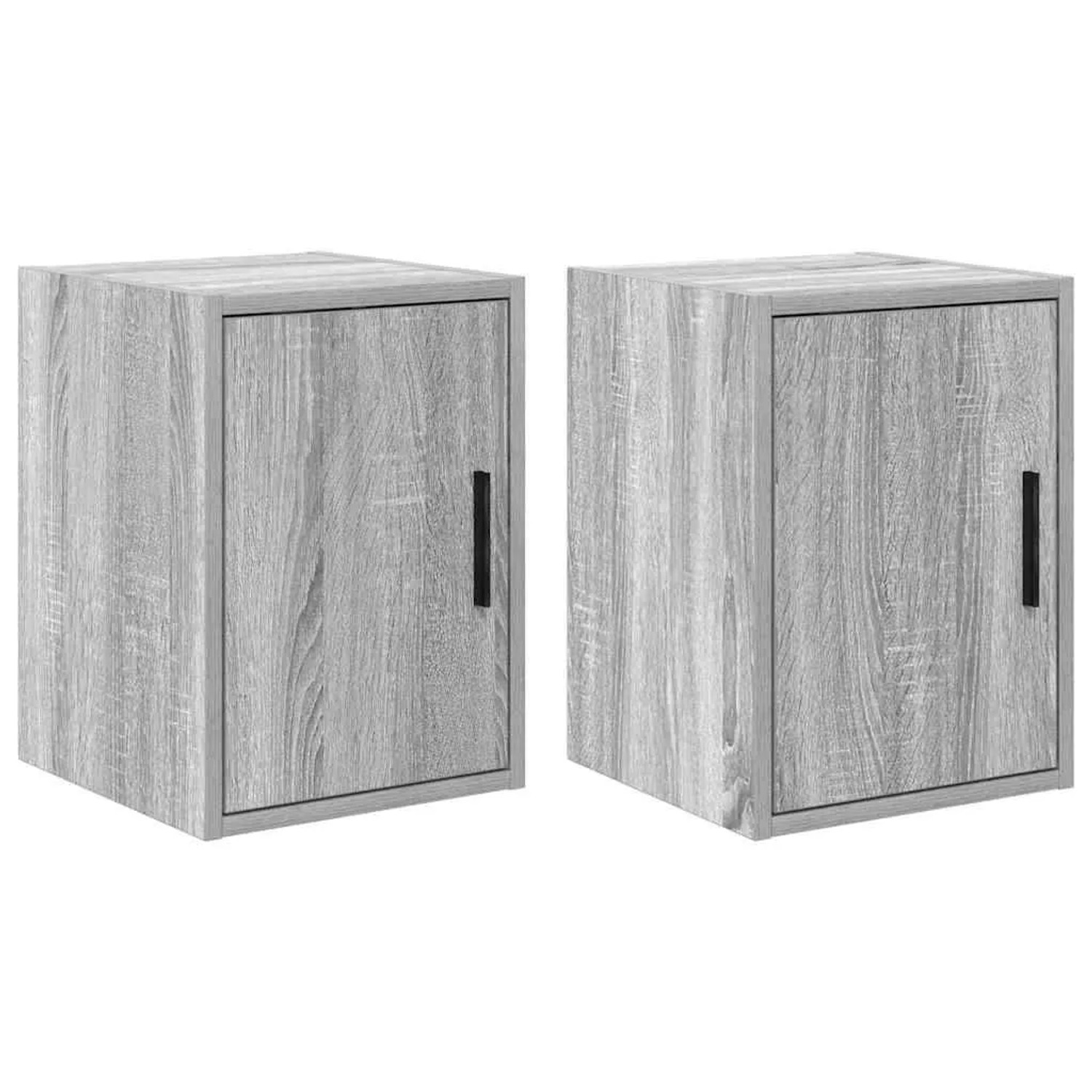 vidaXL Garagen-Wandschränke 2 Stk Grau Sonoma Holzwerkstoff 860618
