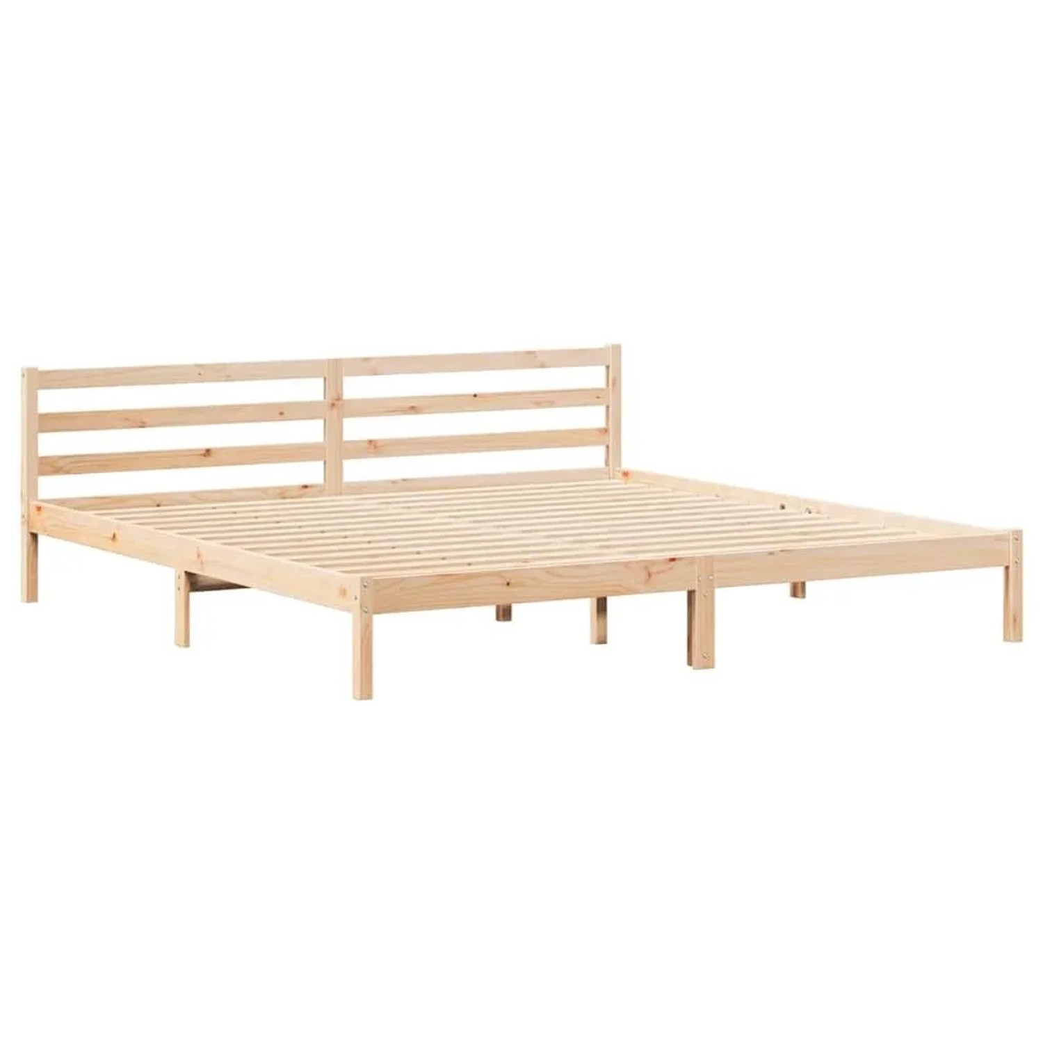 vidaXL Bettrahmen Braun 208,6 x 157,6 x 69,4 cm Massives Kiefernholz 869772