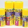 JBL Pronovo Color Grano S Fischfutter in gelber Dose, verschiedene Größen.