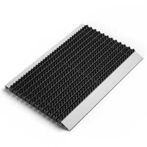 Björn&Schiller Fußmatte mit Aluminiumrahmen und Bürsten, schwarz, 40x60 cm, für den Außenbereich.
