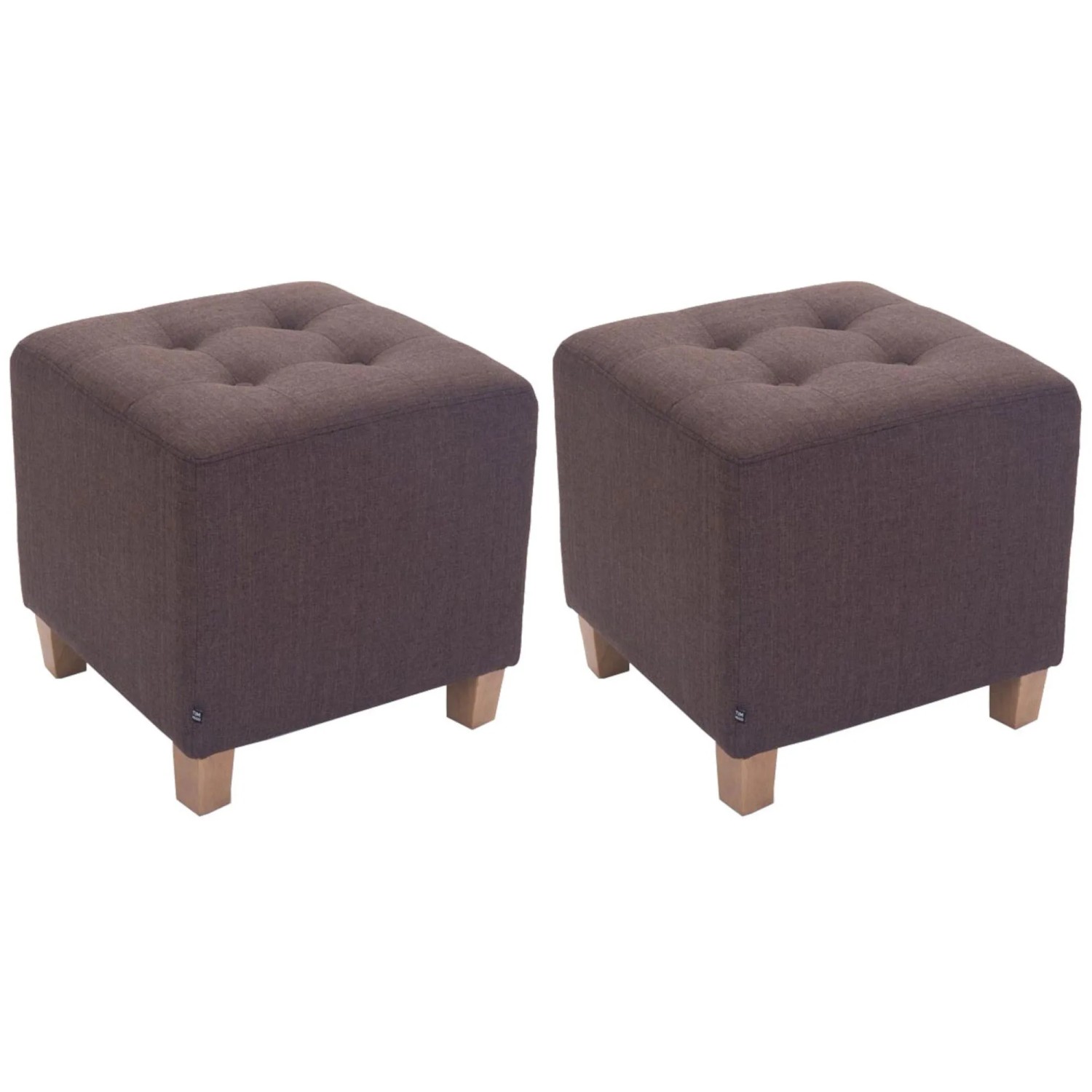 CLP 2er Set Sitzhocker Pharao Braun
