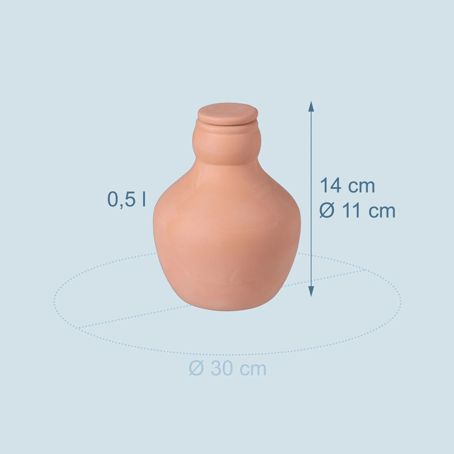 Relaxdays Ollas 3er Set, Terrakotta Bewässerung für Garten & Beet, 14x11cm, 500ml