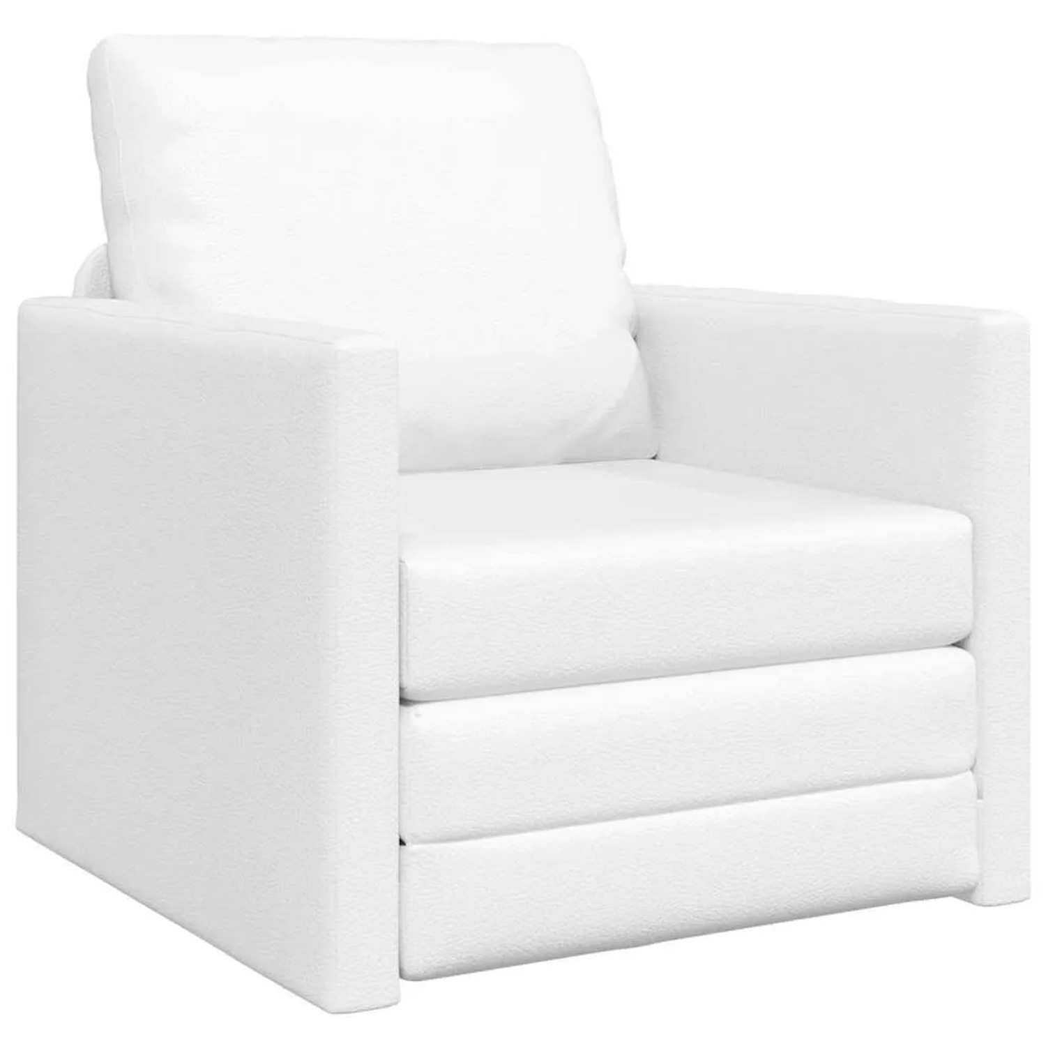 vidaXL Schlafsofa 60cm Weiß Kunstleder 4106636