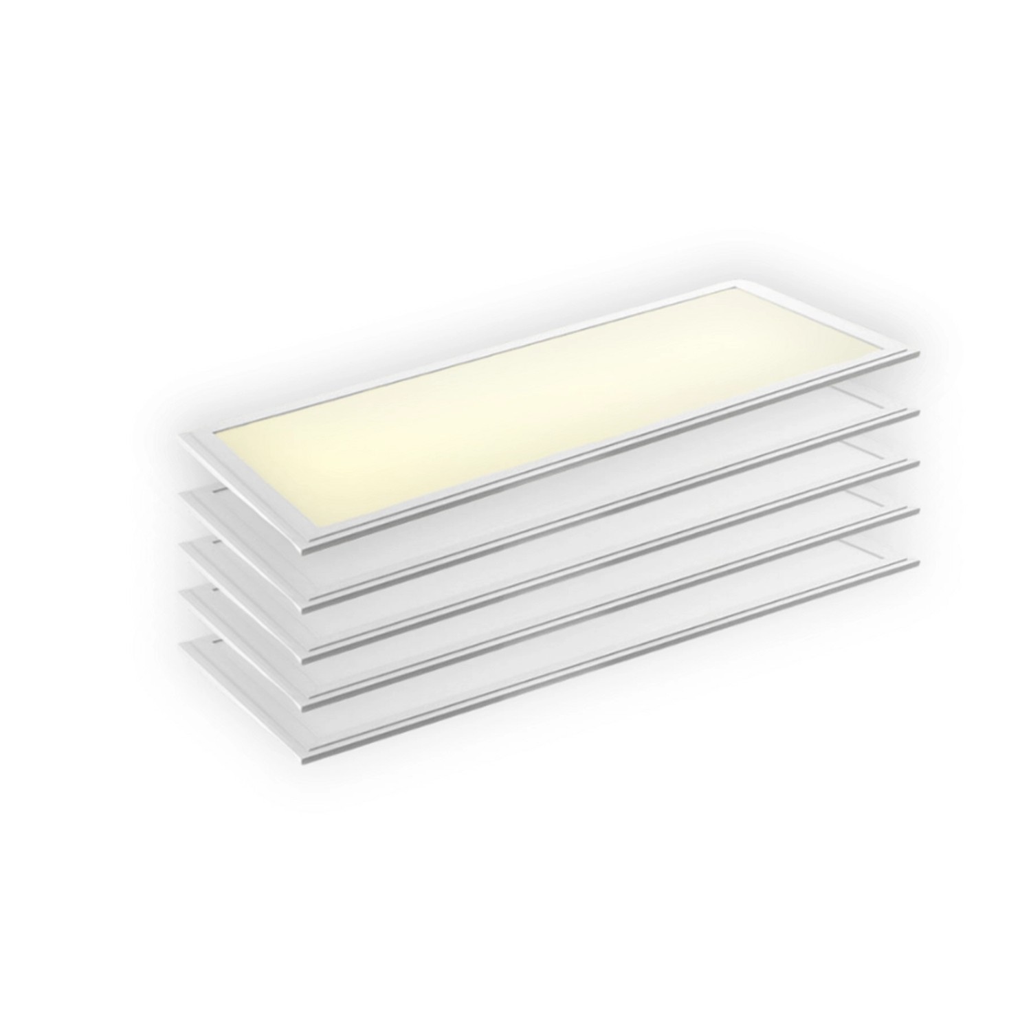 ENOVALITE 5er Pack LED-Panel 120x30 36W 3600lm Warmweiß Deckenleuchte Flimm günstig online kaufen