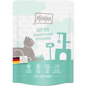 MjAMjAM Katzen-Nassfutter Gute Pute mit Kürbis, 300g Packung.