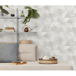 Helle Vliestapete mit Grafikmuster von Guido Maria Kretschmer, Teil der Fashion for Walls 3 Kollektion.