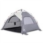 vidaXL Strandzelt 3 Personen Grau Quick Release Wasserdicht 4005316_3