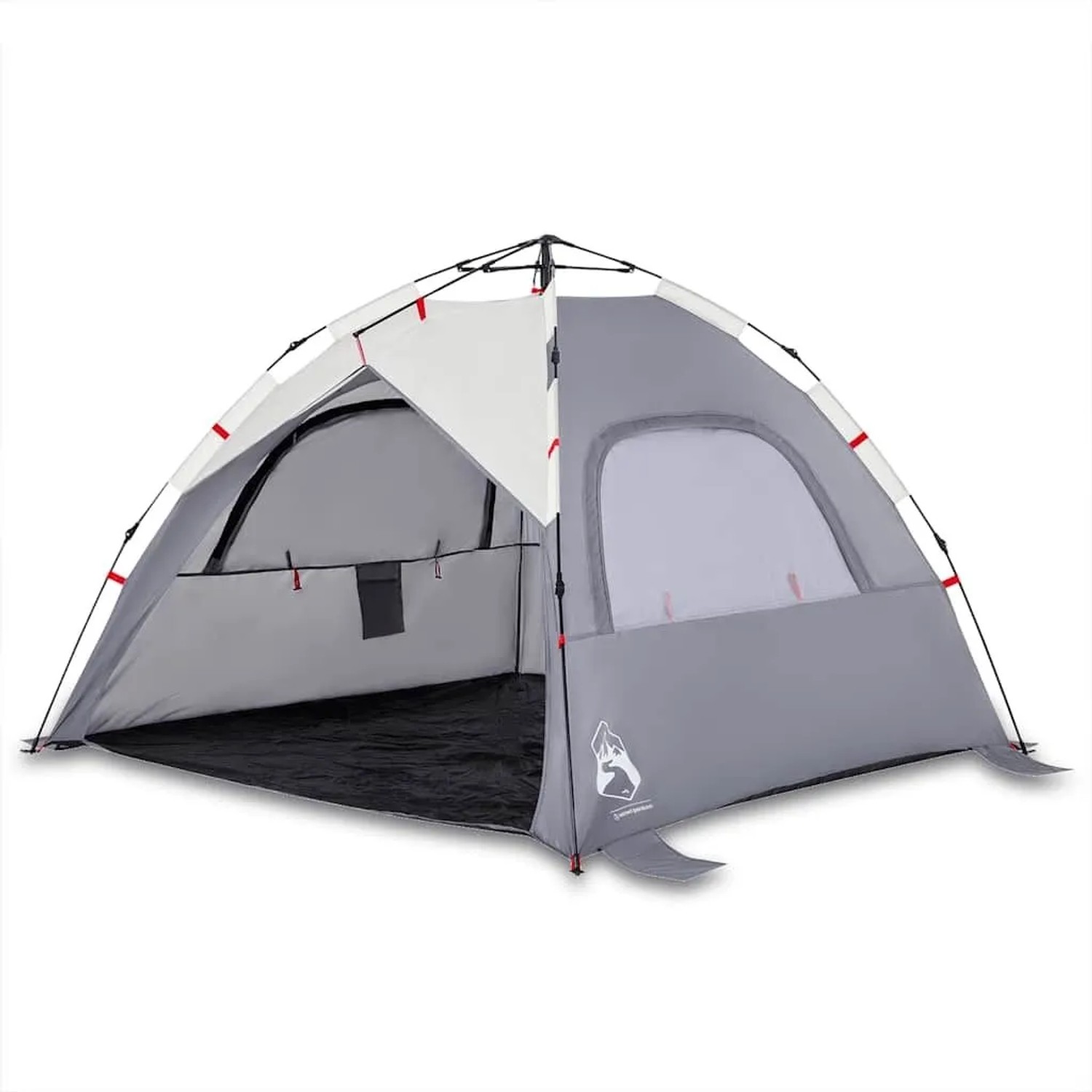 vidaXL Strandzelt 3 Personen Grau Quick Release Wasserdicht 4005316_3