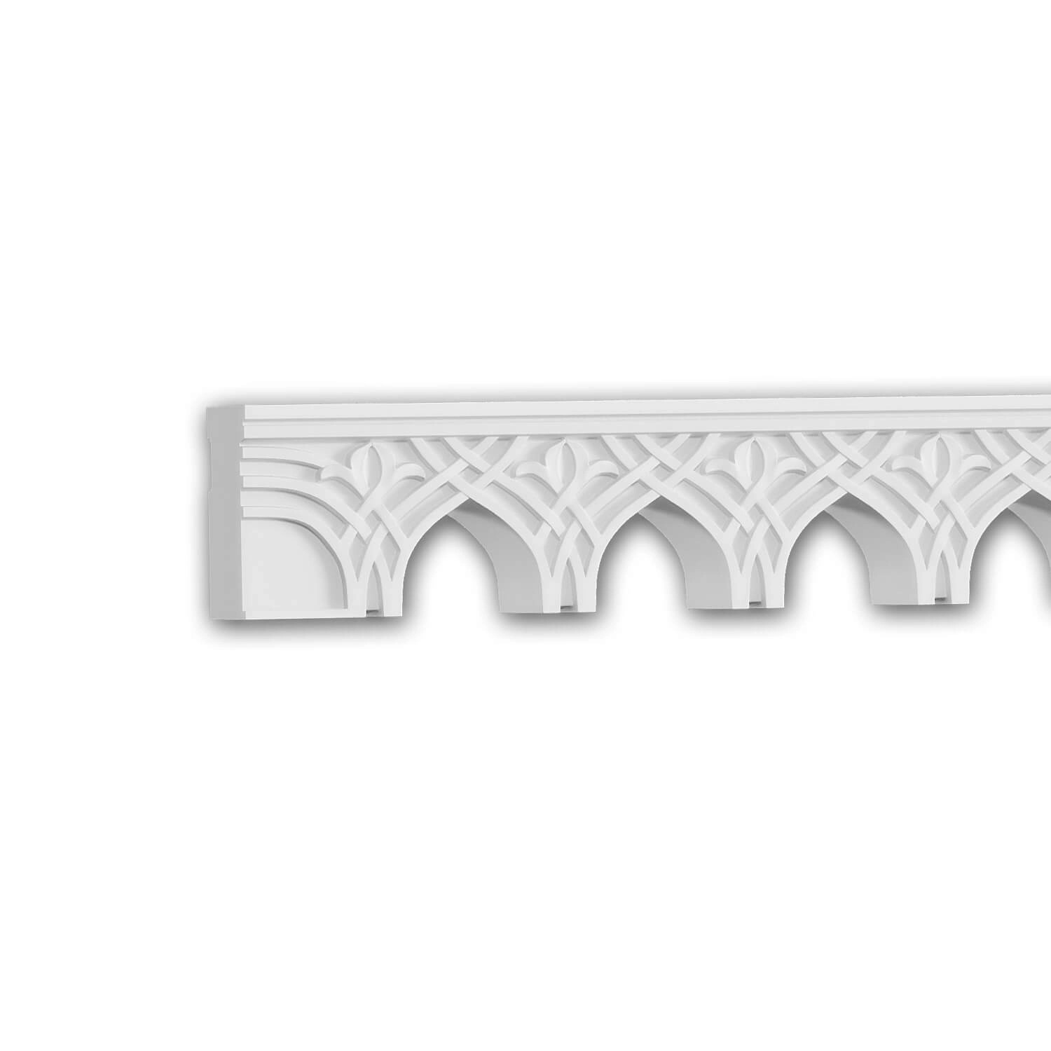 PROFHOME 161511F Bogenrahmen Flexible Leiste Türumrandung Stuckleiste 2 m 202 cm x 10,5 cm x 6,5 cm Weiß