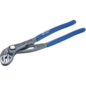 LUX Wasserpumpenzange MX Comfort 250 mm, verstellbare Zange mit blauem Griff.