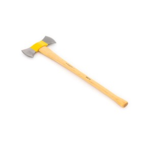 Ochsenkopf Doppel-Iltis-Axt Kanada, 1000g, mit Hickory-Holzstiel. Ideal zum Entasten und Fällen.