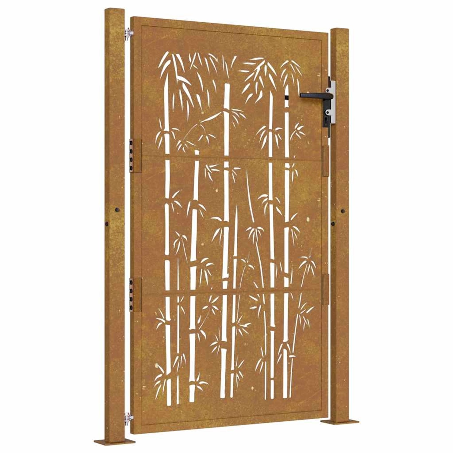 vidaXL Gartentor 105x155 cm Cortenstahl Bambus-Design 153187