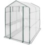 Tectake Foliengewächshaus Andrea 3 6 M³ Mit 4 Regalebenen Aufbau Im Stecksystem 186 x 120 x 190 cm Weiß