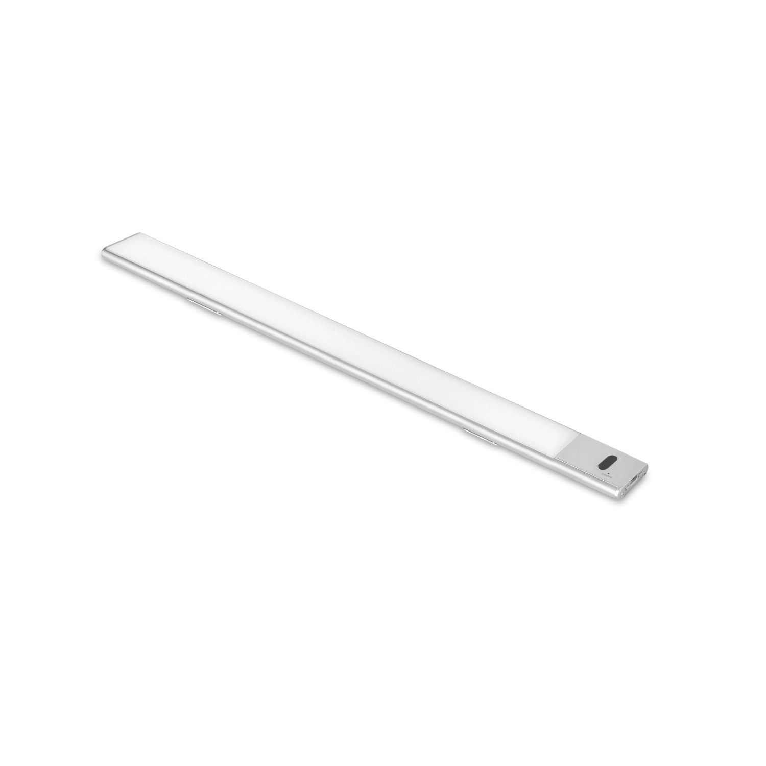 Emuca USB Wiederaufladbare LED-Wandleuchte Kaus mit Berührungssensor L240 mm Kunststoff und Aluminium Matt Eloxiert