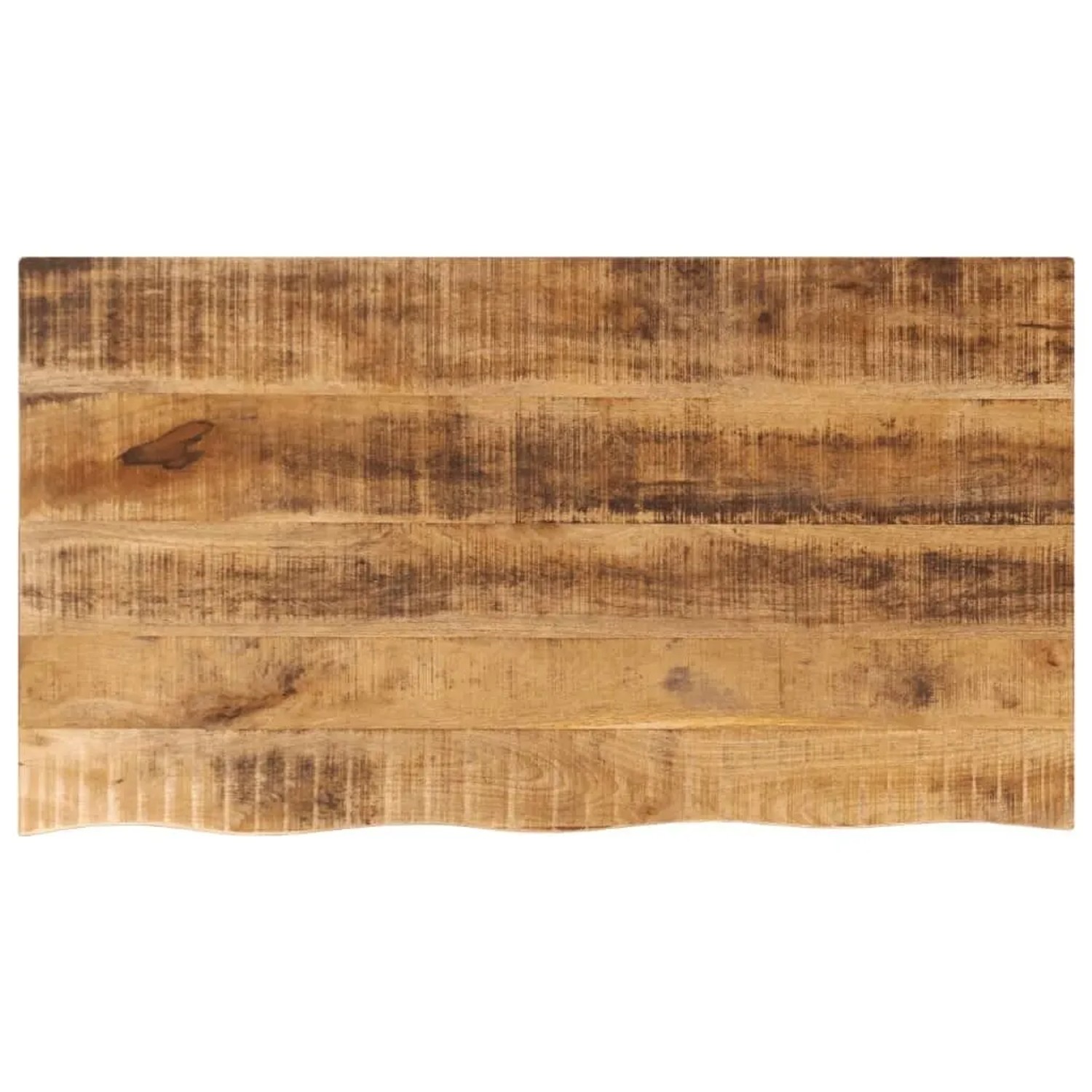 vidaXL Tischplatte 100x60x2,5 cm Baumkante Massivholz Raues Mangoholz 370358