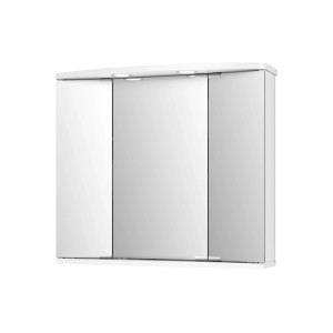 Jokey Spiegelschrank Funa, 68x60 cm, weiß hochglanz mit LED-Beleuchtung.
