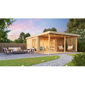 Fjordholz Gartenhaus Modell Kaarlo 44 Naturbelassen
