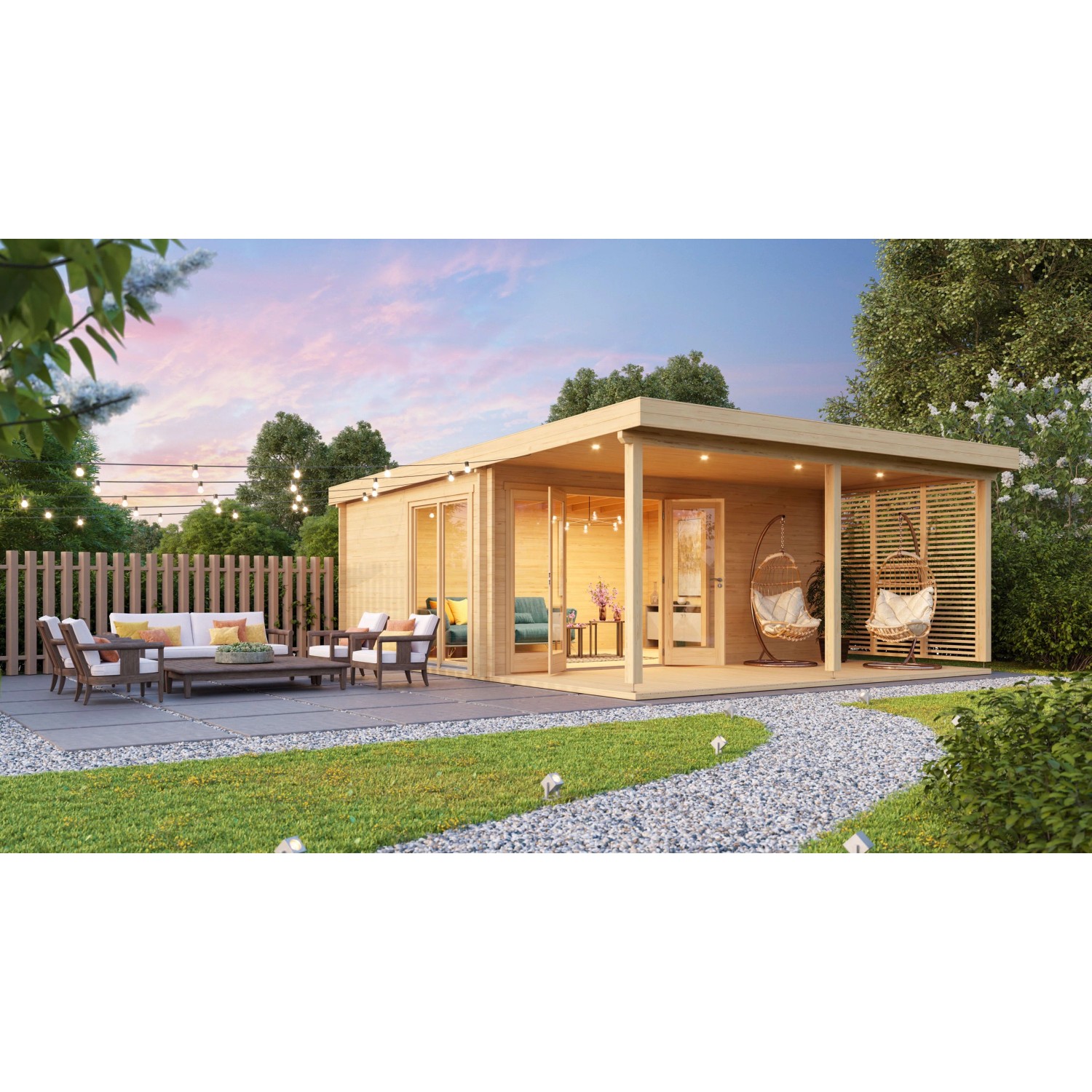 Fjordholz Gartenhaus Modell Kaarlo 44 Naturbelassen_3