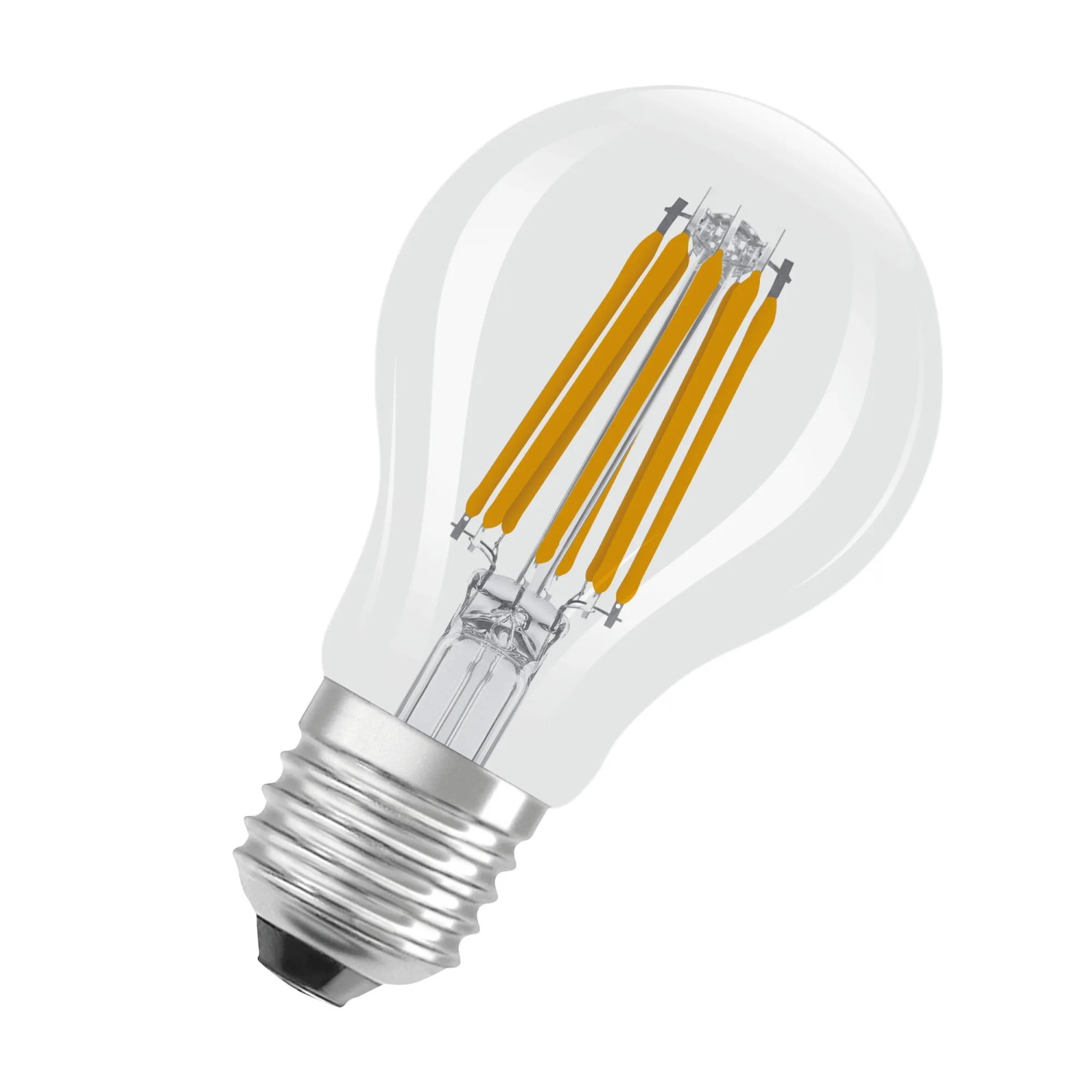Osram LED-Lampe E27 in Glühlampenform A100, 7.2W, 2700K. Klare, moderne LED Lampe.