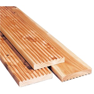 Geriffelte Douglasie Bodendielen, 2,8x14,5x200 cm, für widerstandsfähige Terrassen.