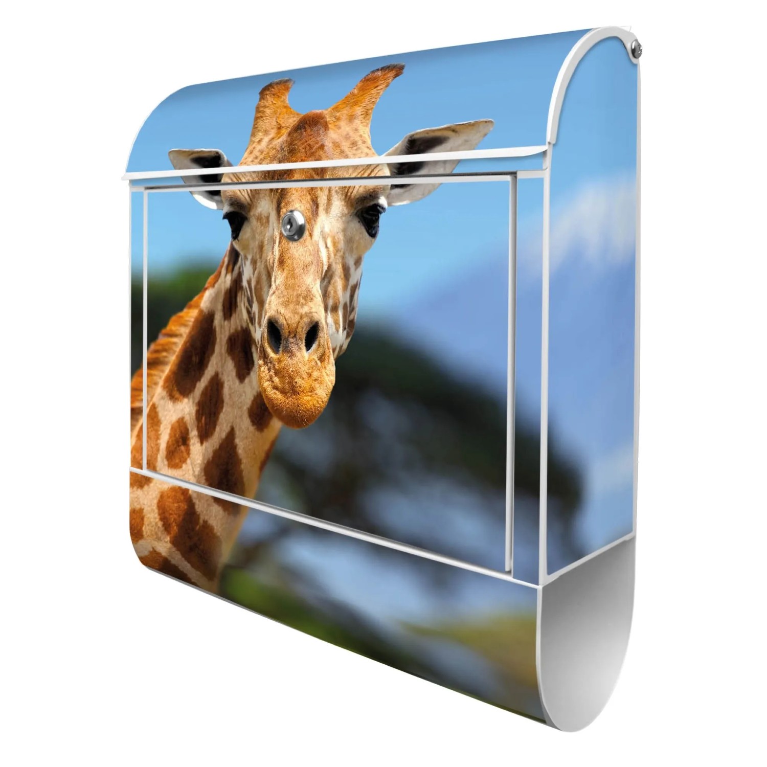 Banjado Design Briefkasten Weiß Pulverbeschichtet 39x47x14cm 2 Schlüssel Mi günstig online kaufen