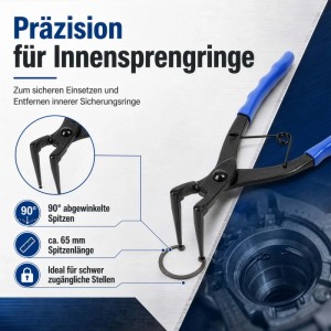 Xpotool Sprengring Zange 90° 65Mm Seegeringzange Innenringe Sicherungsring