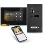 Balter EVO-HD Video-Türsprechanlage mit 3 Monitoren und App für Einfamilienhaus, schwarz.