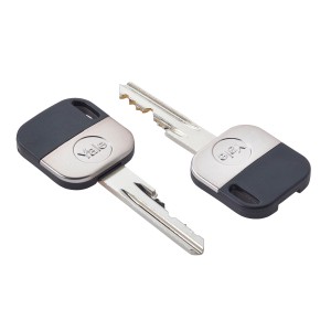Zwei Yale Schlüssel für Linus Smart Lock Zylinder, anpassbar für Smart Home Sicherheit.