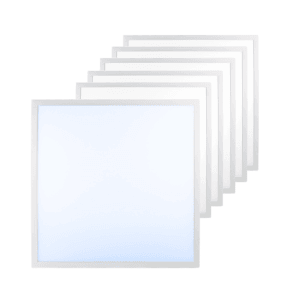6er Pack LUXULA LED Panel Rasterleuchten, 40W, kaltweißes Licht, 62x62cm, für Büro und Wohnraum.