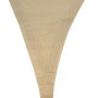 Cremefarbenes, wasserdurchlässiges Perel Viereck-Sonnensegel, 500x500 cm, mit D-Ring.